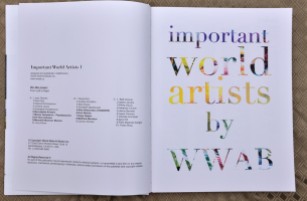 Publication 2013 "important world artists by WWAB" The Title Page. My name is under column B #4