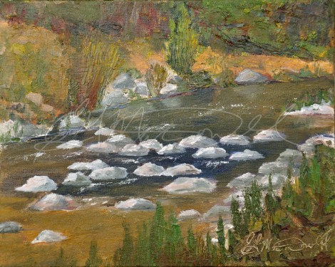 A River Runs Through Kincardine. Plein Air 8 x 10 Oil on panel Gifted