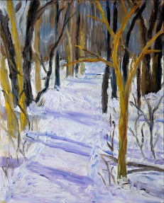South Trail Head, Ojibway. Plein Air 8 x 10 Oil on Ampersand Museum Series Gessoboard Sold